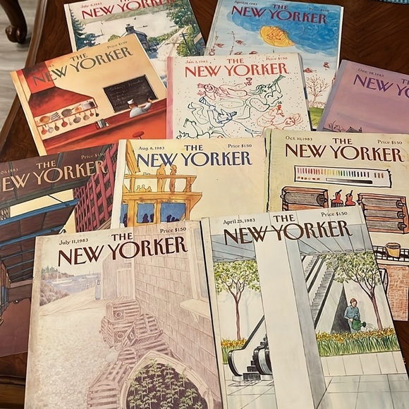 Vintage New Yorker Magazine Covers Only 1983 Set of 40 Artwork Frameable Gifts - Picture 2 of 5